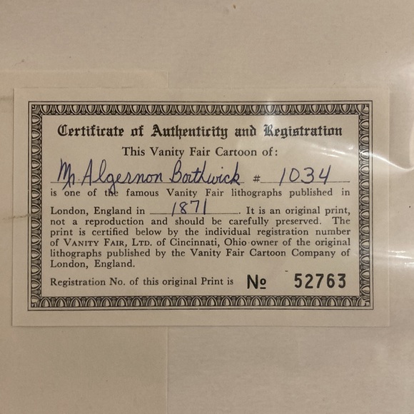 1871 Vanity Fair Spy Men Of The Day, No. 26 “The Morning Post” Lithograph - Picture 7 of 7